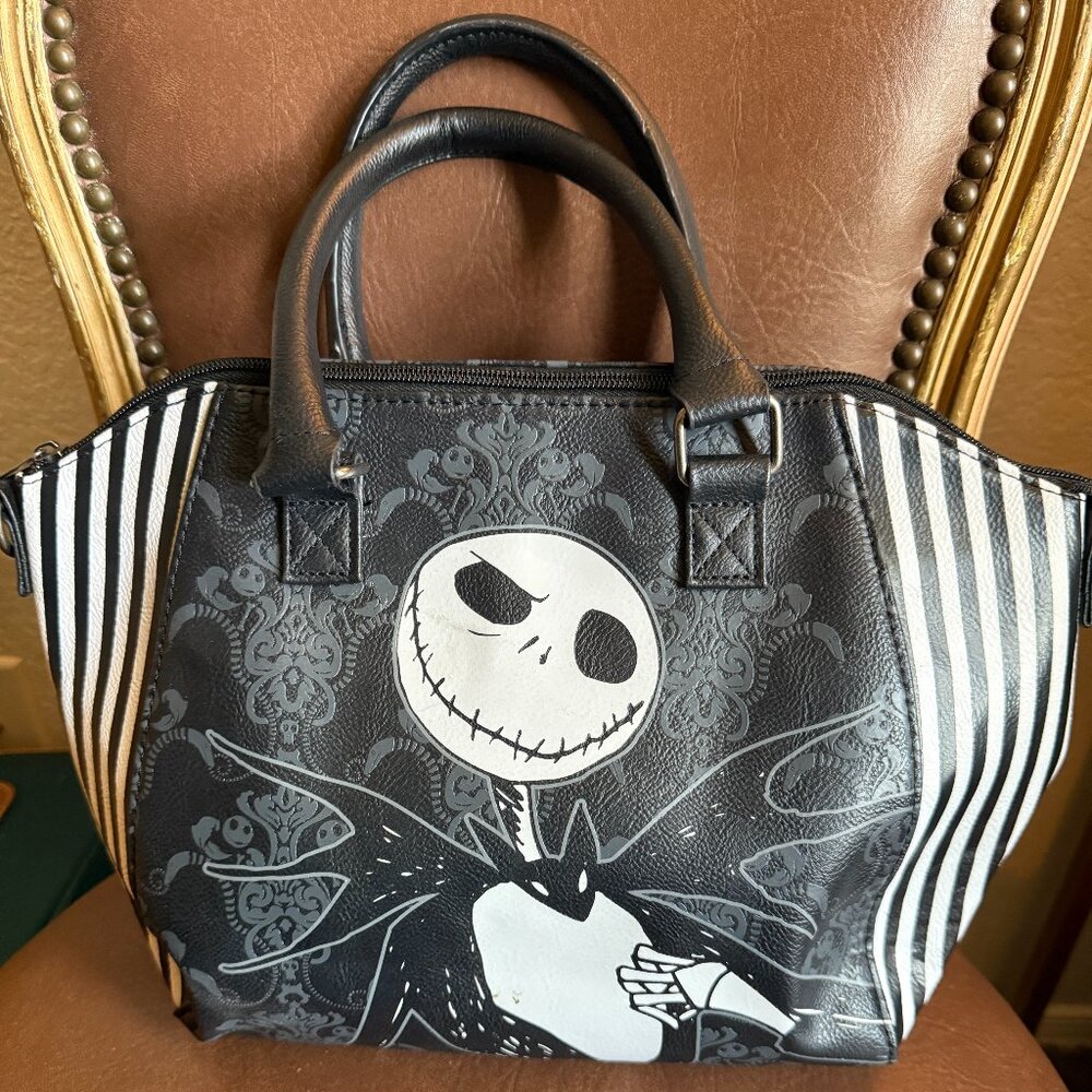 *brand new* Disney The Nightmare Before Christmas Jack Pinstripe Satchel Purse